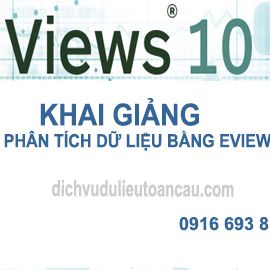 KHÓA ĐÀO TẠO PHÂN TÍCH DỮ LIỆU BẰNG EVIEWS