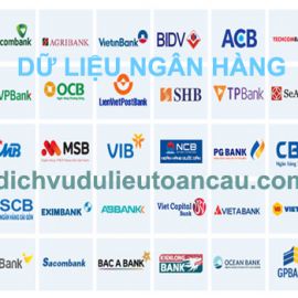 DỊCH VỤ CUNG CẤP DỮ LIỆU TÀI CHÍNH CỦA CÁC NGÂN HÀNG